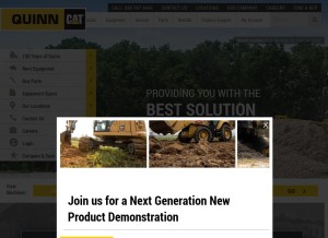 How quinncompany.com looks like on a tablet such as an iPad.