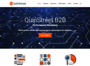How quinstreetb2btech.com looks like on a tablet such as an iPad.