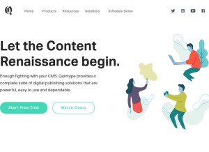 How quintype.com looks like on a tablet such as an iPad.