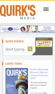 How quirks.com looks like on a mobile device such as an iPhone.