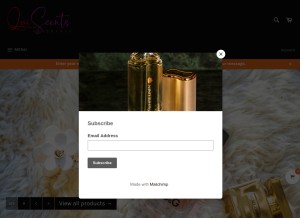 How quiscents.com looks like on a tablet such as an iPad.