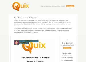 How quixapp.com looks like on a tablet such as an iPad.