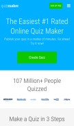 How quiz-maker.com looks like on a mobile device such as an iPhone.