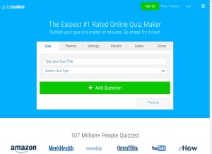 How quiz-maker.com looks like on a tablet such as an iPad.
