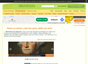 How quizz.biz looks like on a tablet such as an iPad.