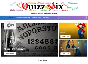 How quizzmix.com looks like on a tablet such as an iPad.