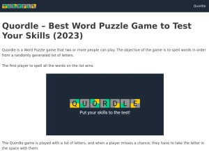 How quordleapp.com looks like on a tablet such as an iPad.