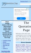 How quotationspage.com looks like on a mobile device such as an iPhone.