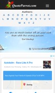How quoteparrot.com looks like on a mobile device such as an iPhone.