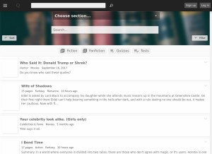 How quotev.com looks like on a tablet such as an iPad.