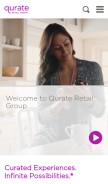 How qurateretailgroup.com looks like on a mobile device such as an iPhone.
