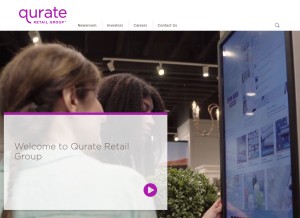 How qurateretailgroup.com looks like on a tablet such as an iPad.