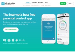 How qustodio.com looks like on a tablet such as an iPad.