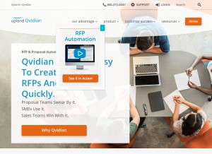 How qvidian.com looks like on a tablet such as an iPad.