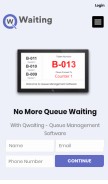 How qwaiting.com looks like on a mobile device such as an iPhone.