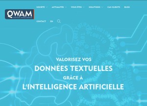 How qwam.info looks like on a tablet such as an iPad.