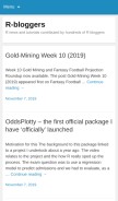 How r-bloggers.com looks like on a mobile device such as an iPhone.