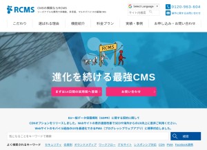 How r-cms.jp looks like on a tablet such as an iPad.