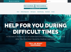 How r-klaw.com looks like on a tablet such as an iPad.