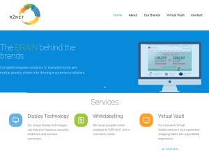 How r2net.com looks like on a tablet such as an iPad.