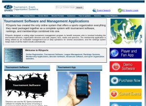 How r2sports.com looks like on a tablet such as an iPad.