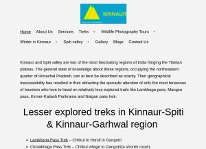 How raachotrekkers.com looks like on a tablet such as an iPad.