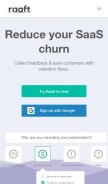 How raaft.io looks like on a mobile device such as an iPhone.