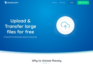 How racaty.com looks like on a tablet such as an iPad.