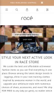 How raceathleisure.com looks like on a mobile device such as an iPhone.