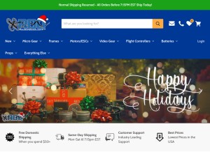 How racedayquads.com looks like on a tablet such as an iPad.