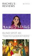 How rachelsreviews.net looks like on a mobile device such as an iPhone.