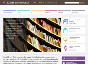 How racialequitytools.org looks like on a tablet such as an iPad.