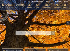 How racinecounty.com looks like on a tablet such as an iPad.