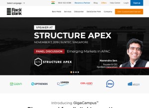 How rackbank.com looks like on a tablet such as an iPad.