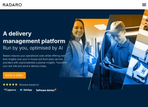 How radaro.com.au looks like on a tablet such as an iPad.