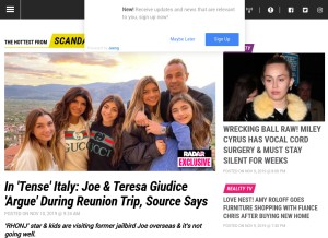 How radaronline.com looks like on a tablet such as an iPad.