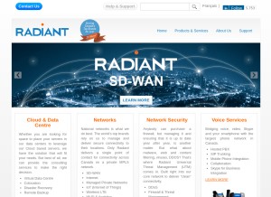 How radiant.net looks like on a tablet such as an iPad.