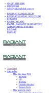 How radiantglobal.com.vn looks like on a mobile device such as an iPhone.