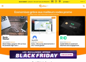 How radins.com looks like on a tablet such as an iPad.