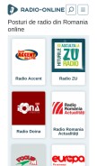 How radio-online-romania.com looks like on a mobile device such as an iPhone.