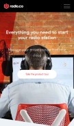 How radio.co looks like on a mobile device such as an iPhone.