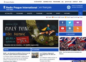 How radio.cz looks like on a tablet such as an iPad.