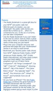 How radiobookmark.com looks like on a mobile device such as an iPhone.