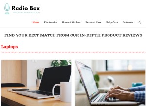 How radiobox.net looks like on a tablet such as an iPad.