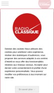How radioclassique.fr looks like on a mobile device such as an iPhone.