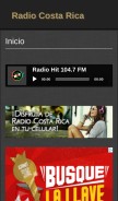 How radiocostarica.net looks like on a mobile device such as an iPhone.