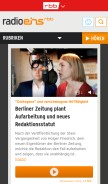How radioeins.de looks like on a mobile device such as an iPhone.