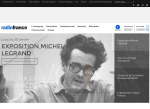 How radiofrance.fr looks like on a tablet such as an iPad.