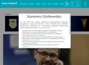 How radiogdansk.pl looks like on a tablet such as an iPad.