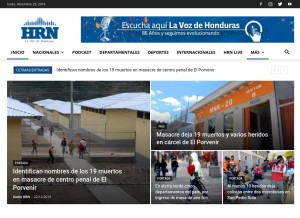 How radiohrn.hn looks like on a tablet such as an iPad.